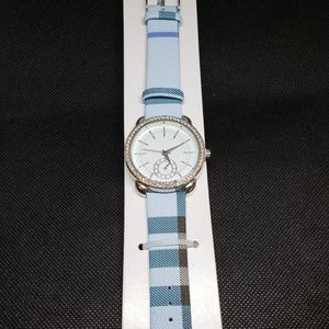Blue & White Plaid Fashion watch